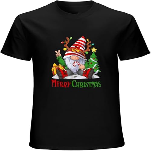 Merry Christmas GNOME Funny Family Xmas Gift Novelty Men's T Shirt Tee Black XL