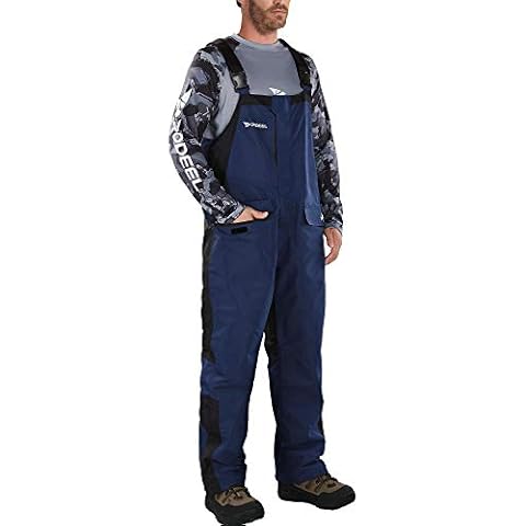 Rodeel Men's Waterproof Insulated Bib Overalls, Rain Trousers, Waterproof Windbreaker Overtrousers Dungarees, Ideal for Outdoor Cycling Working Fishing Hunting Kayaking Sailing Cover