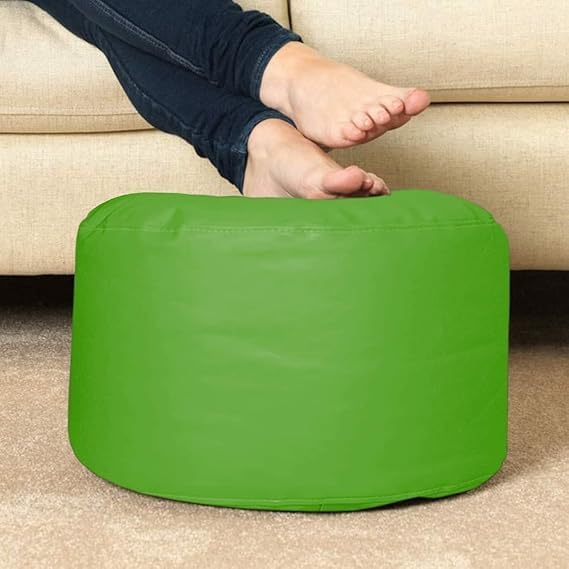 Image of IVIKA 3XL Bean Bag with Beans Filled | Gaming Chair | Premium Leatherette, Double Stitching | for Lounge & Bedroom | (3XL - Green)