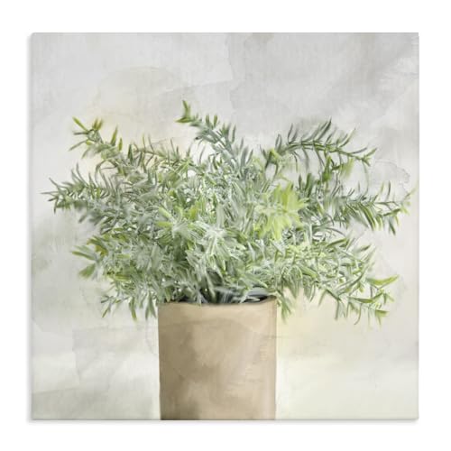 Rustic Herb Plant Botanical, 24 x 24 Inch Canvas Wall Art