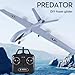 Toyvanta Z51 Predator RC Airplane - Brushless Motor 20 Mins Long Flight Time 2.4G 2CH RTF Remote Control Glider - Beginner Friendly Durable EPP Foam Aircraft 66cm Large Wingspan
