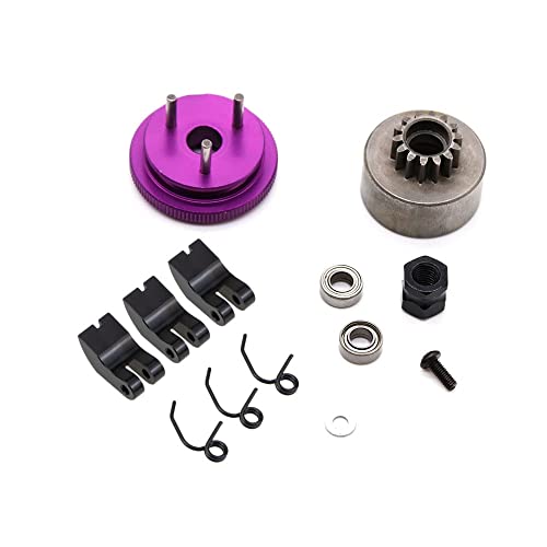 Clutch Bell Purple Color Flywheel With Bearing Set 14T Gear 3Pin Flywheel For 1/8 Rc Engine Car - (Color: Navy Blue) #TOP2