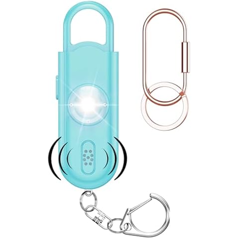 Softvox Personal Alarm for Women Girls, Loud Siren, 2 in 1 Light, Safe Sound Alarm, Double Speakers Help Kids, Elderly Emergency Call-Black Cover