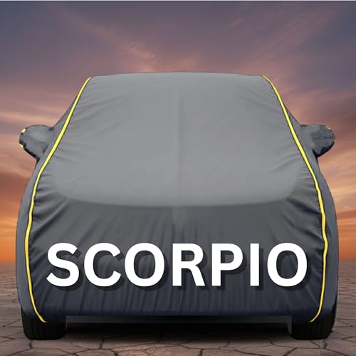 Image of Premium Grey Series 100% Waterproof Car Body Cover for Scorpion Cover (All Models) with Mirror Pockets | Triple Stitched, Elastic, Custom Fit, Heat Resistant, Anti-Dust, All-Weather Cover