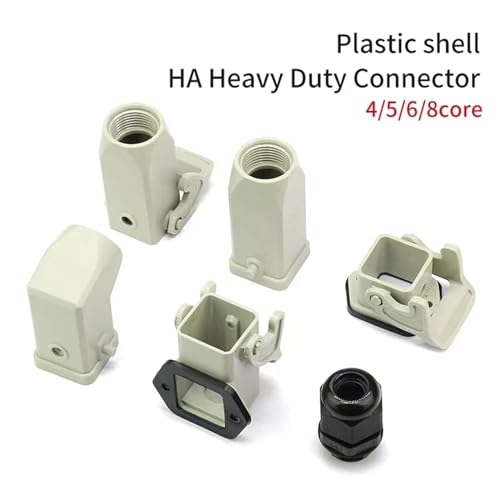 Conector de plástico impermeable HDC-HA de 7 pines industrial y aviación de 250V 16A 5