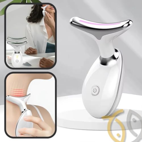 Massageador Facial Elétrico para Pescoço, Face e Firmeza – Redefina o Contorno Facial, 3 Modos de Vi