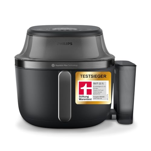 Philips Steam Airfryer 5000 Serie Heißluftfritteuse, Schwarz, 7,2 L