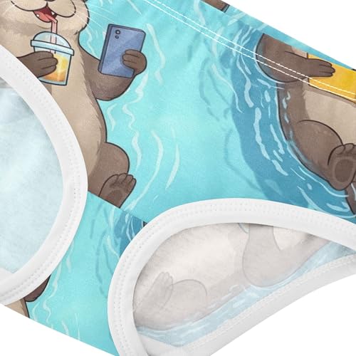 Cute Cartoon Otters Blue Girls Underwear Toddler 2t Cotton Panties Little Girl Durable Kids Briefs Undies4