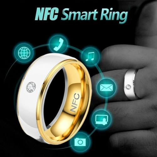Smart Stainless Steel NFC-Finger Ring for Mobile Phone - Men Creative Wearable Contactless Technology with App Control