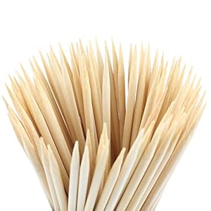 DESIOLE Natural Bamboo Skewers, 100Pcs 10Inch BBQ Sticks for Appetiser, Fruit, Cocktail, Kabob, Chocolate Fountain, Grilling, Barbecue, Kitchen, Crafting, Gardening and Party