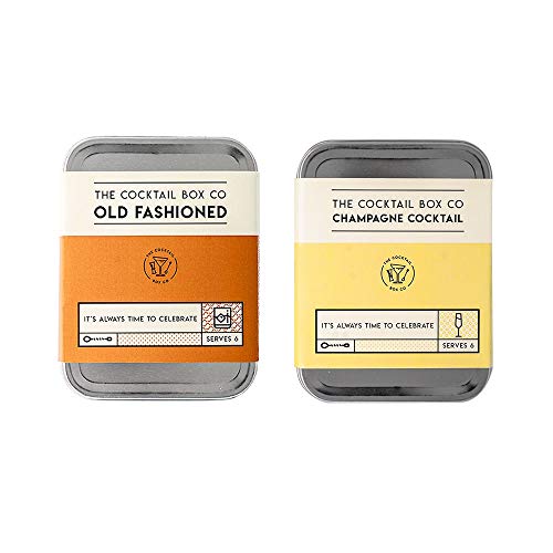 The Cocktail Box Co. - 2 Pack Gift Set - The Old Fashioned and Champagne Cocktail Kits - Each makes 6 cocktails.
