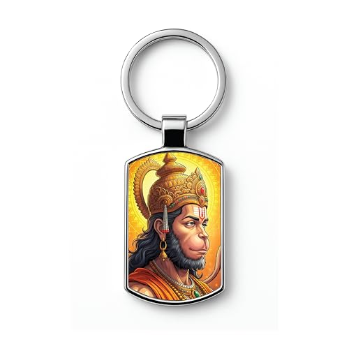 Image of Stylish Metal Keychains with Permanent Glossy Print - Inspirational Quotes & Spiritual Designs - Perfect Key chains for loved ones, Personal Use, Gifts & Return Gifts