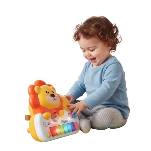 HERBASTRY Crab Piano for Kids - Musical Toy for Toddlers, Educational Piano for Boys and Girls Musical Keyboard Toy with Lights, Early Learning Musical 3
