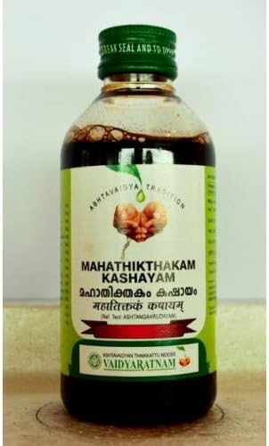 VAIDYARATNAM Mahathikthakam Kashayam Ayurvedic Products, 200 ml (VMAKSH200ML)