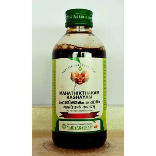VAIDYARATNAM Mahathikthakam Kashayam Ayurvedic Products, 200 ml (VMAKSH200ML)