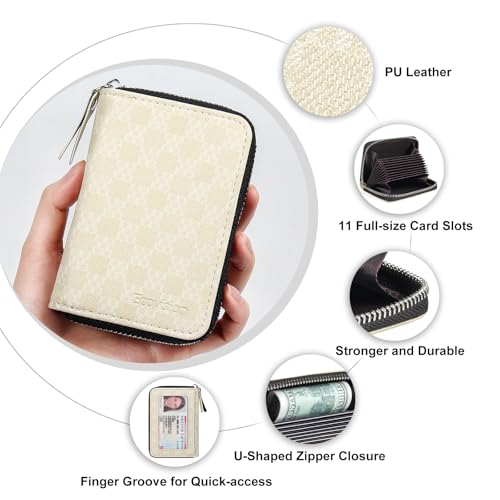 Image of Credit Card Wallet, RFID Card Case Wallet, Zipper Card Cases Holder for Men Women, RFID Blocking, KeyChain Wallet, Compact Size Card Organizer Case for Women
