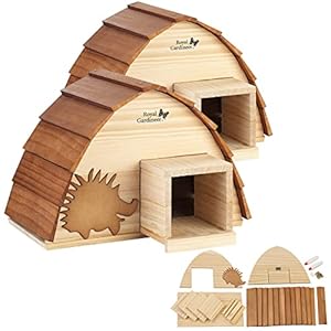Royal Gardineer 2er-Set Igelhaus-Bausätze Echtholz