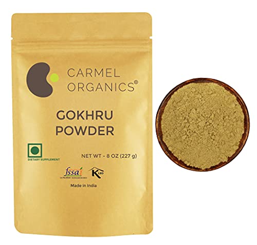 Natural Gokhru/Gokhsuru Powder (8 Ounce) | Tribulus terrestris Powder for Urinary Tract Health