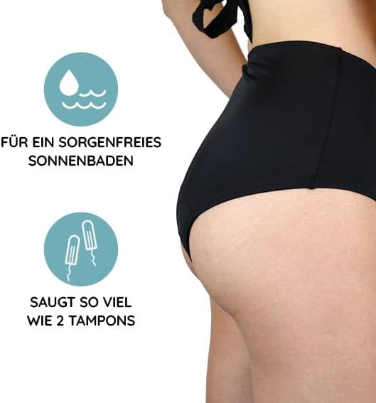Vista 4 de Pantalones de natación de época Trajes de baño de época Parte inferior de bikini de cintura alta Trajes de baño de época Trajes de baño