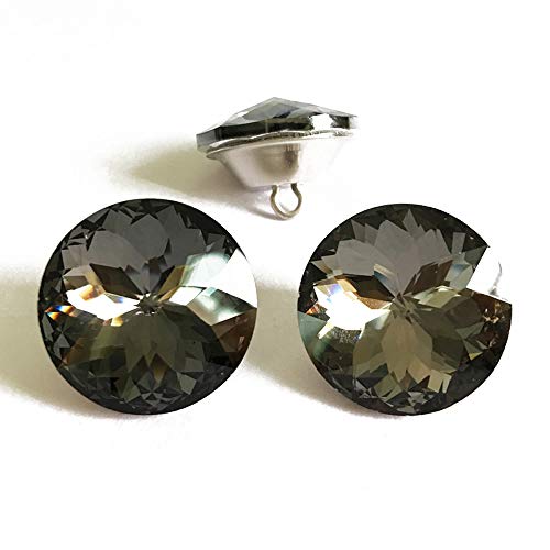 Let's Decorate ZJ Lot de 25 boutons en verre de cristal 25 mm pour canapé, tête de lit, décoration Cover