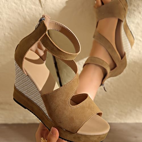 Northend Shoes for Women Sandals, Northend Orthopedic Wedge Sandals, Women's Thick Sole Comfy Leather Wedge Non-slip Slides4