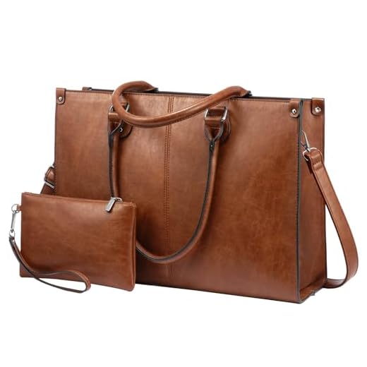 LOVEVOOK Laptop Bag for Women, 15.6 inch Laptop Tote Bag Vintage Work Bags for Women Computer Bag Office Briefcase Handbag