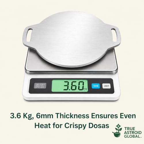 Image of Pure Iron Dosa Tawa, 12 Inch, 6mm Thick, Fully Seasoned, Non-Stick, Flat Borderless Design, 30 cm, 3.6 kg