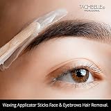 Tachibelle Wooden Wax Sticks – Body Eyebrow, ust, nosa, mały aplikator do usuwania włosów i gładkiej skóry, profesjonalne spa – 2 w 1 (pointed and slanted) (500 sztuk)