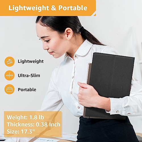 Image of Yodoit Portable Monitor for Laptop 1920x1080 17.3 inch FHD Screen IPS Display with USB Type C Port, Built-in Speakers and Smart Cover Compatible with PC, MacBook, Xbox (Black)