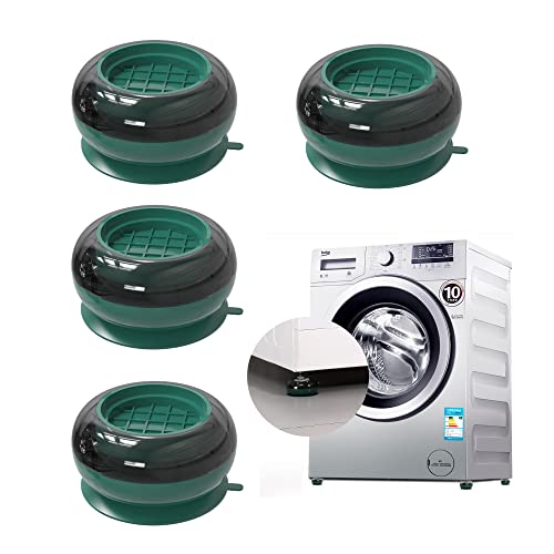 Preisvergleich Produktbild SchwingungsdäMpfer Waschmaschine VibrationsdäMpfer FußPolster GummifüßE - 4 Saugnapf StoßFestes FüßE Pad, Universal Anti Rutsch, Antirutschmatte Waschmaschinen Trockner KüHlschrank Tisch MöBel (GrüN)