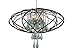 Area 51 5-Light LED Pendant - New Bronze Finish with Handmade Recycled Glass Drops Shade