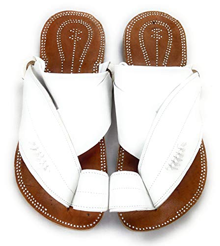Men's White Leather Handmade Sandals ~ SandCruisers ~ Traditional Arabian Sandals3