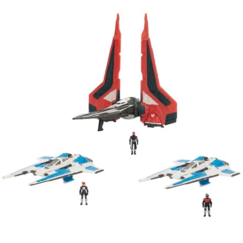 Star Wars™ Micro Galaxy Squadron - SWJ0558 Maul Shadow Collective Set – Deluxe Battle Pack mit DREI Fahrzeugen und DREI 2,5 cm großen Mikrofiguren-Zubehörteilen