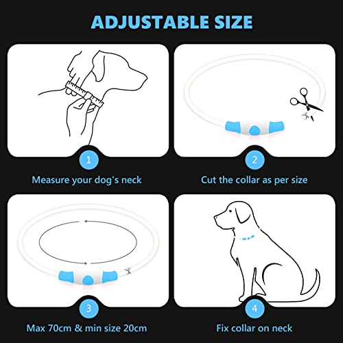 Light Up Dog Collar for The Dark Dog Collar Light with USB Rechargeable, Led Dog Collar - Image 4