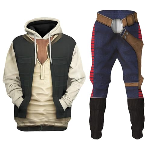 Buxomigrl Adult Halloween Cosplay Hoodie Pants Outfit 3D Print Costume Sweatshirt Suit Lounge Sets,XLarge