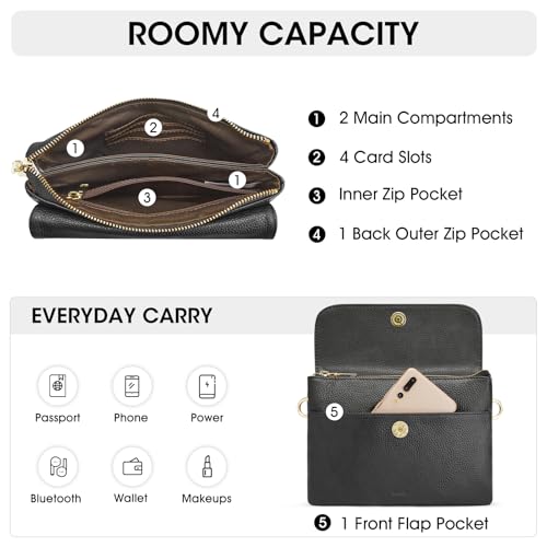 Kattee Leather Crossbody Bag for Women, Small Cross Body Shoulder Bags Purse for Women Trendy Designer Handbag4