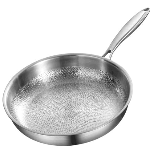 Padella antiaderente con coperchio, 28 cm, resistente ai graffi, riscaldamento rapido, senza PTFE e PFOA, compatibile con tutti i piani cottura, essenziale per chef professionisti