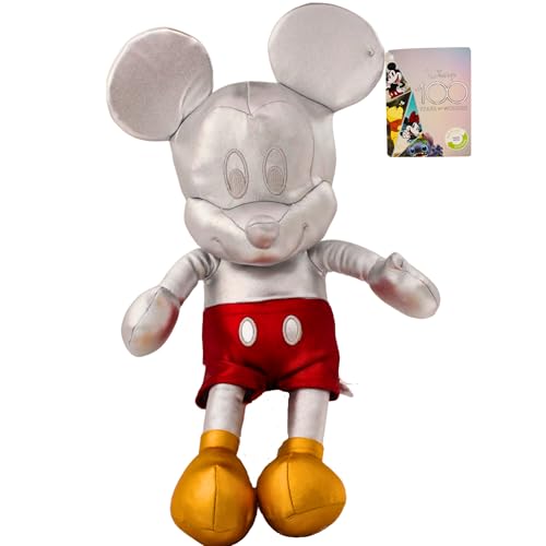Disney 100 Years of Wonder Platinum Collection Soft Plush Toys, 30cm Super Soft Gift Quality - Mickey Mouse