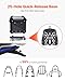 VEVOR Motorcycle Top Case 45L, Universal Aluminum Alloy Motorbike Tail Box with Leather Lining, 45L Waterproof Detachable Motorcycle Top Box with Lock & Back Cushion, Fit for 99% of Motorcycle Frames