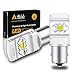 Alla Lighting 3800lm BAU15S 7507 Amber Yellow LED Bulbs Xtreme Super Bright 12496 7507 LED Bulb ETI 56-SMD LED 7504 Bulb for Auto Motorcycle Cars Trucks SUVs Turn Signal Blinker DRL Lights (2pcs)