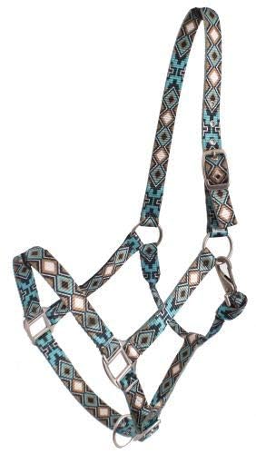 Showman Premium Nylon Horse Halter w/Diamond & Cross Design