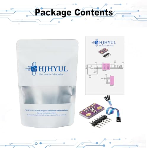 BME280 Sensor Module with Jumper Wires, 3-in-1 Temperature Humidity Barometric Pressure Environmental Sensor, I2C SPI Compatible with Arduino, Raspberry Pi, ESP32, ESP8266 (3.3 V, 1-Pack) - Image 4