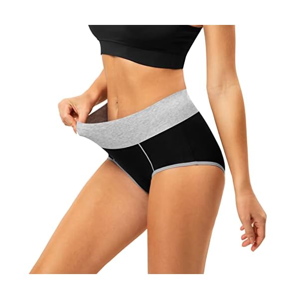 habibee Women's Underwear Cotton Panties for Women High Waisted Stretch Soft 5 Pack - Image 4