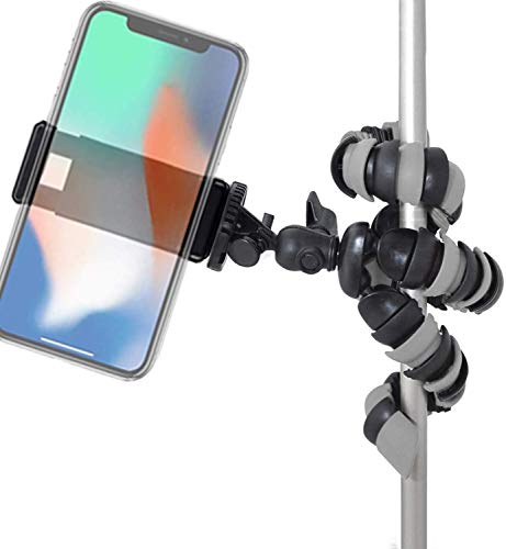 Ecostconnection 7" Inch Flexible Camera Tripod With Wrapable Disc Legs & Quick Release Plate + Universal Smartphone Mount For All Smartphones + Microfiber Cloth #TOP3