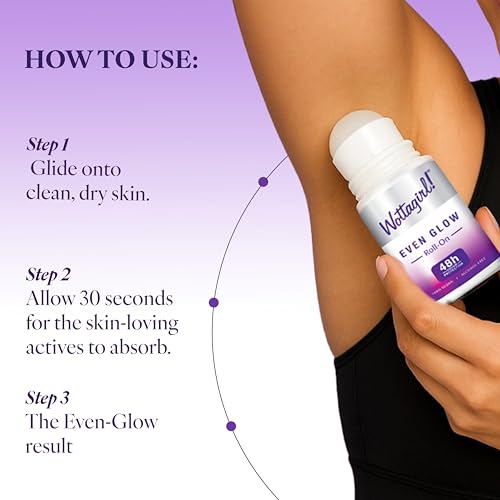 Image of Layer'r Wottagirl 100% Vegan Even Glow Roll On for Women 50ml | Alcohol-free 48H odour protection with underarm brightening and berry floral fragrance. 100% vegan formula