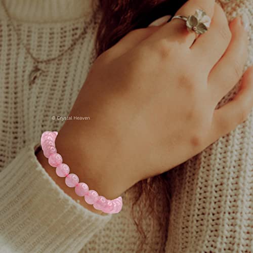 Image of Certified Rose Quartz Bracelet For Women Men With Healing Crystal