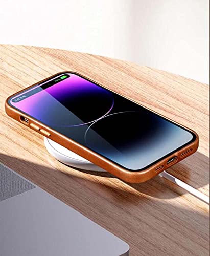 Coque en cuir iPhone 14 Plus GUMMMY étui arrière rétro couleur noir