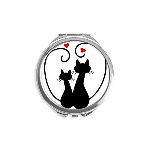 Miroir de poche chat amoureux cadeau saint-valentin pour exprimer votre tendresse au quotidien