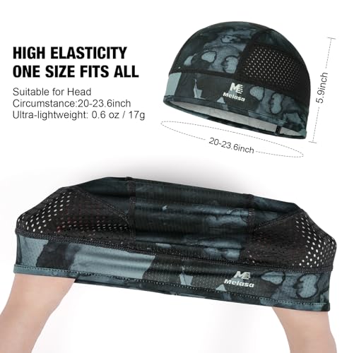 Image of MELASA Cooling Skull Caps Helmet Liner, Lightweight Mesh Under Helmet Cycling Motorcycle Hard Hat Sweat Liner for Men Women