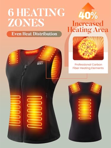 JS LifeStyle Women's Fleece Heated Vest Jacket, Light-Off Design (Battery Not Included)